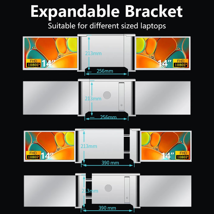 14 inches Laptop Expansion Screen FHD for 2 Displays